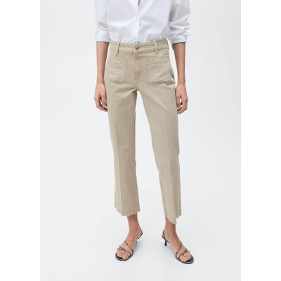 Jean flare crop poches MANGO