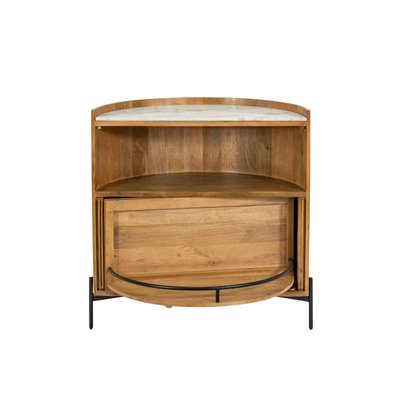 Meuble bar en bois de manguier et marbre  ADLER MADE IN MEUBLES 