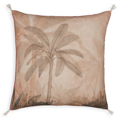 Housse de coussin carré palmiers lin/coton, Manali AM.PM