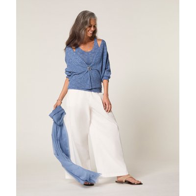 Gilet ouvert en coton chiné RODIER