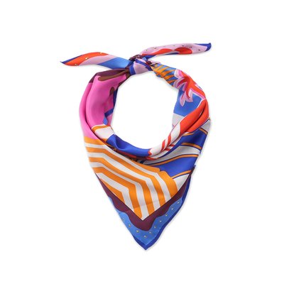 Mini foulard polyester recyclé effet soyeux imprimé CHACHACHA WILD