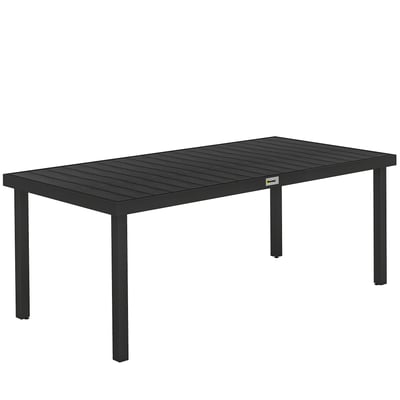 Table de jardin Aluminium Marron OUTSUNNY