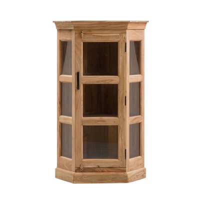 Petite vitrine d'angle en bois d'acacia  ESMÉE MADE IN MEUBLES 