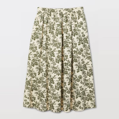 Jupe midi imprimée en coton BIO GOTS MONOPRIX
