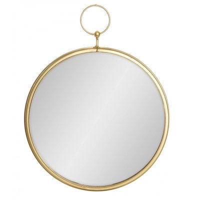Miroir Rond Métal Doré - Diamètre 32cm WADIGA