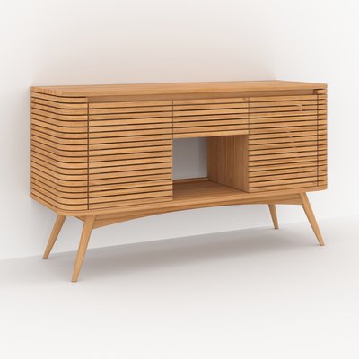 Meuble de salle de bain en bois de teck 140 cm avec une niche - AUGUSTE RENDEZ-VOUS DÉCO