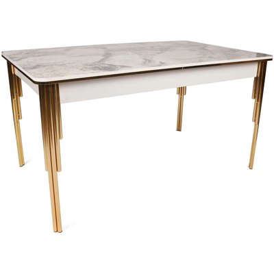 Table repas extensible imitation marbre blanc Damla HANAH HOME