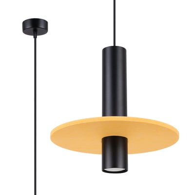 Suspension Feutre Jaune GU10 1 Pelta EDEN