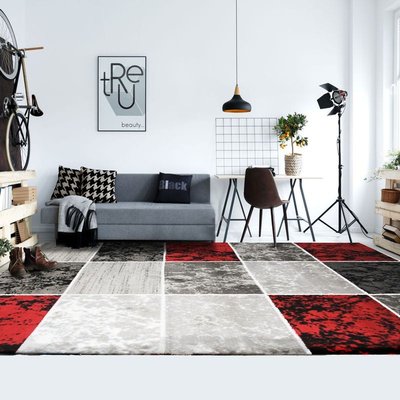 Tapis à motifs cubes THE DECO FACTORY
