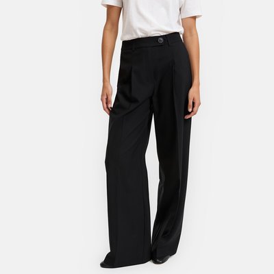 Pleated Wide Leg Trousers with High Waist LA REDOUTE COLLECTIONS