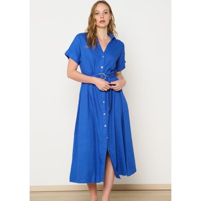 Robe-chemise en lin avec ceinture LOLALIZA