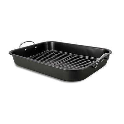 Plat rôtisserie avec grille en acier carbone 43,5x29cm MENASTYL