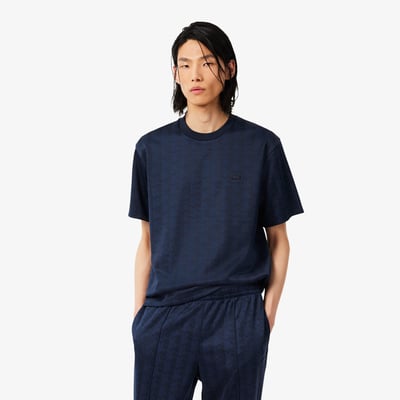 T-shirt jacquard monogramme LACOSTE