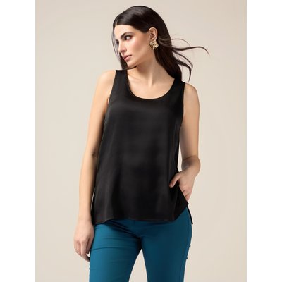Top en satin fluide avec dos en jersey OLTRE