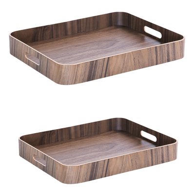 Set De 2 Plateaux Rectangulaires - Bois Foncé TABLE PASSION