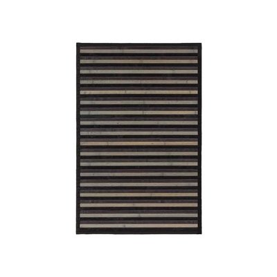 Tapis Descente de Lit Bambou Rayé Gris - 60x90cm WADIGA