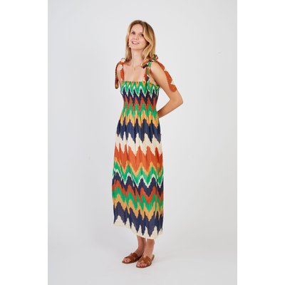 Robe longue nouée aux épaules PETALE DERHY