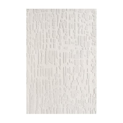 Tapis en laine naturelle fait main effet scultpté MEGEVE AFK LIVING