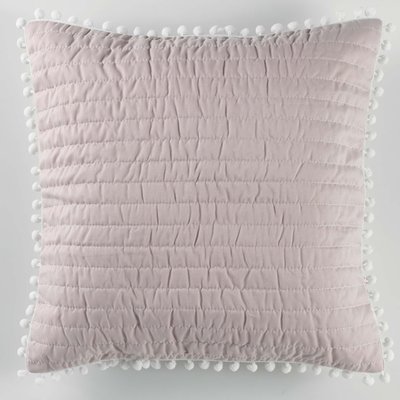 Housse de coussin pompons Dorinette DOUCEUR D'INTÉRIEUR