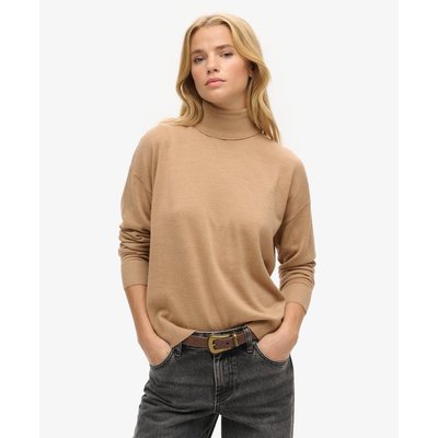 Pull à col roulé en laine mérinos avec épaules tombantes SUPERDRY