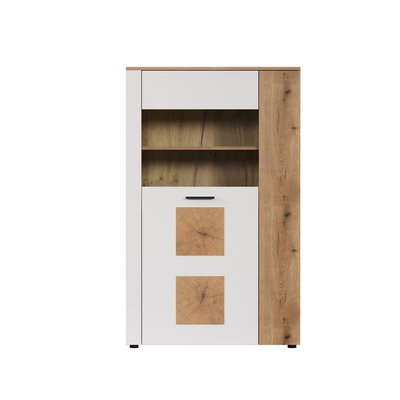 Vitrine 2 portes dont une avec verre trempé L90 cm - VITORIA CALICOSY