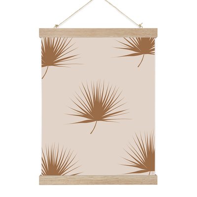Palmeraie, affiche +  cadre chêne. 50cm x 70cm COTTON BIRD
