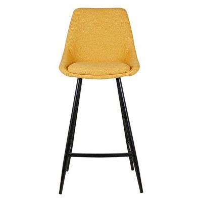 Chaise plan de travail velours marron et pieds métal BARI ZAGO