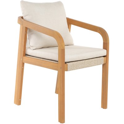 Lot de 2 Chaises intérieur extérieur, bois massif, DELGADO NORDLYS