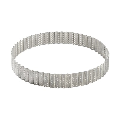 Cercle à tarte perforé cannelé ø20 cm - acier inoxydable DE BUYER
