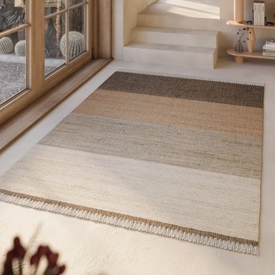 Tapis jute à rayures rectangulaire ,  VITO WECON HOME