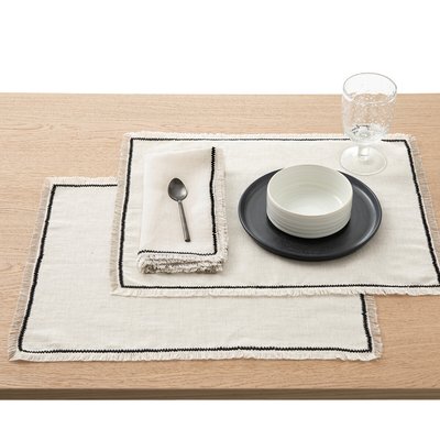 Lot de 2 sets de table métis lin/coton Menorca LA REDOUTE INTERIEURS