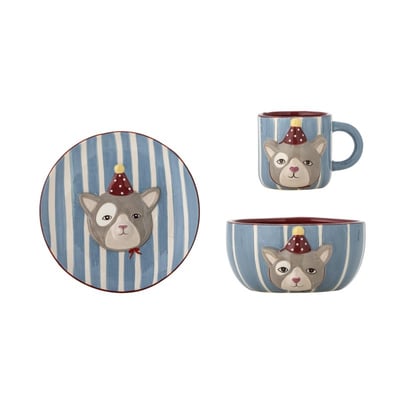 Set vaisselle enfant grès  Party BLOOMINGVILLE