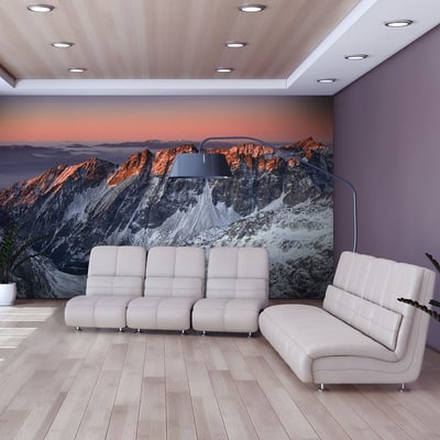 Papier peint intissé panoramique Paysage Beautiful sunrise in the Rocky Mountains EDEN