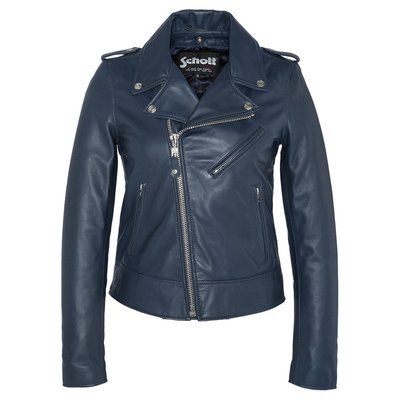Blouson cuir bleu femme La Redoute