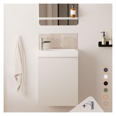 Meuble lave-mains + robinet chromé LISA MOB IN