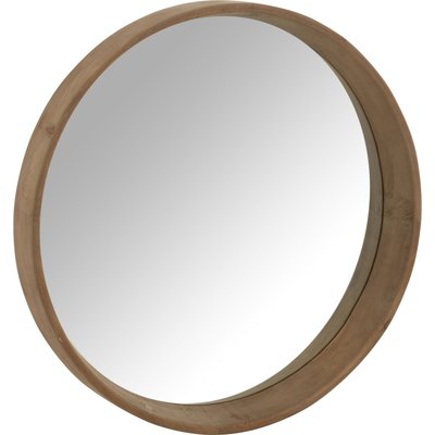 Miroir mural rond en bois   design élégant RECOLLECTION