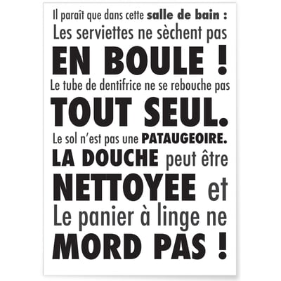 Affiche Il paraît que dans cette salle de bain.... L'AFFICHERIE