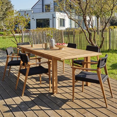 Salon de jardin  en teck recyclé massif 6 places  ESTHER BERAH GETAH