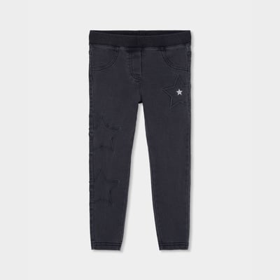 Pantalon fille denim avec étoiles BOBOLI