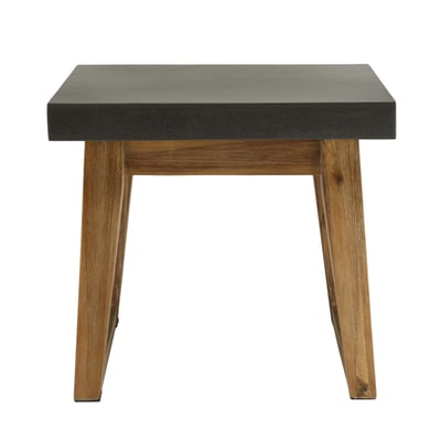 Table d'appoint pour jardin bois et résine effet béton HERCULE PIER IMPORT