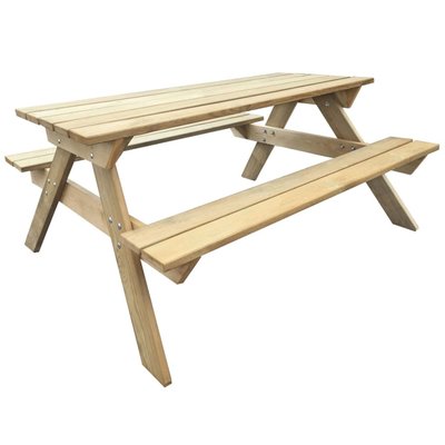 Table de pique-nique en bois HOME MAISON