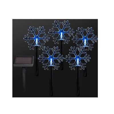 5 Flocons solaire 5 LED DOUCEUR D'INTÉRIEUR
