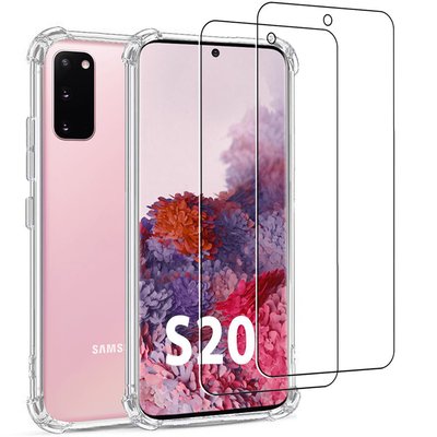 Coque Galaxy S20 antichoc + 2 vitres EVETANE