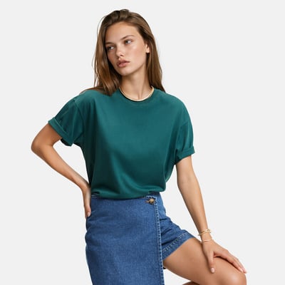 T-shirt loose, col rond, manches courtes LA REDOUTE COLLECTIONS