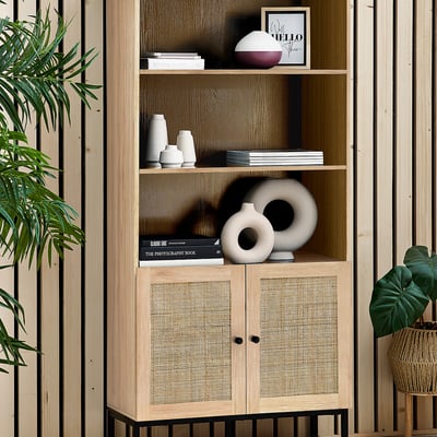 Indiya Tall Rattan Display Unit SO'HOME