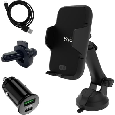 Support smartphone voiture motorisé 3 en 1 avec chargeur TNB