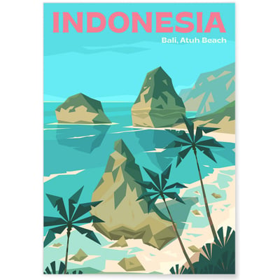 Affiche Indonésie L'AFFICHERIE