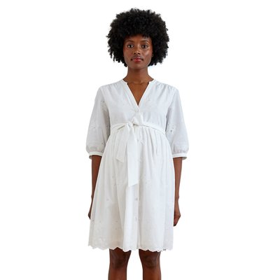 Robe courte broderie anglaise grossesse et allaitement VERTBAUDET