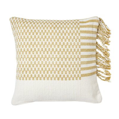 Housse de coussin en Tissage de coton bicolore  FARIK MADURA