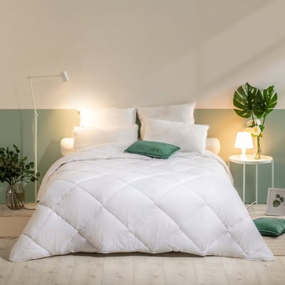 Bleu Câlin Couette Segmentable 2 Personnes - 240x260cm - Lavable Machine 95°C